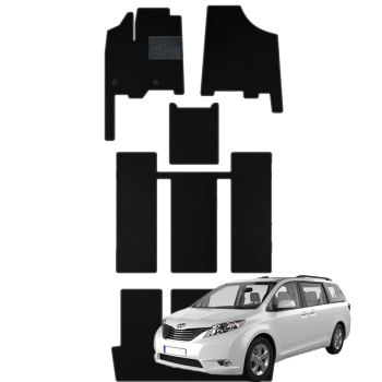 Toyota Sienna 2010-2020 (7 vietų) polimeriniai EVA kilimėliai