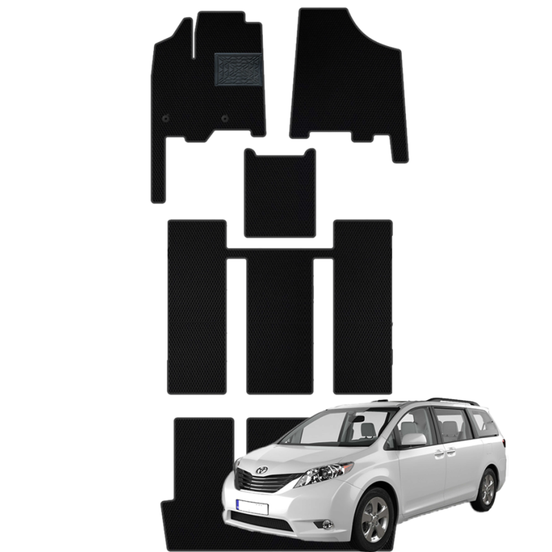 Toyota Sienna 2010-2020 (7 vietų) polimeriniai EVA kilimėliai