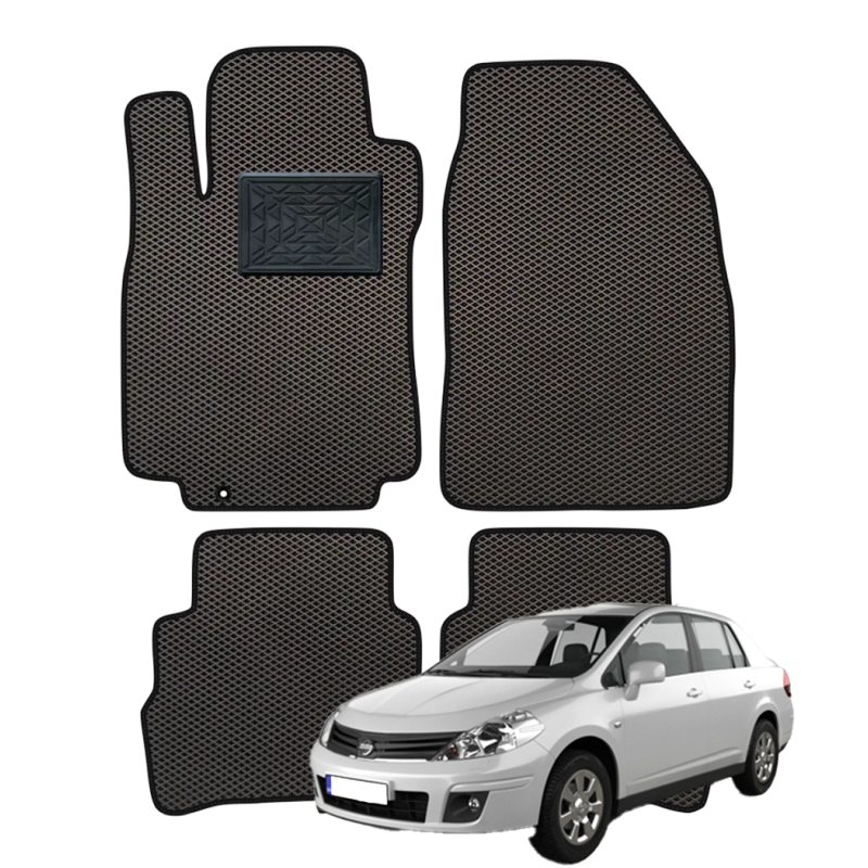 Nissan Tiida I C11 sedanas 2004-2013 polimeriniai EVA kilimėliai