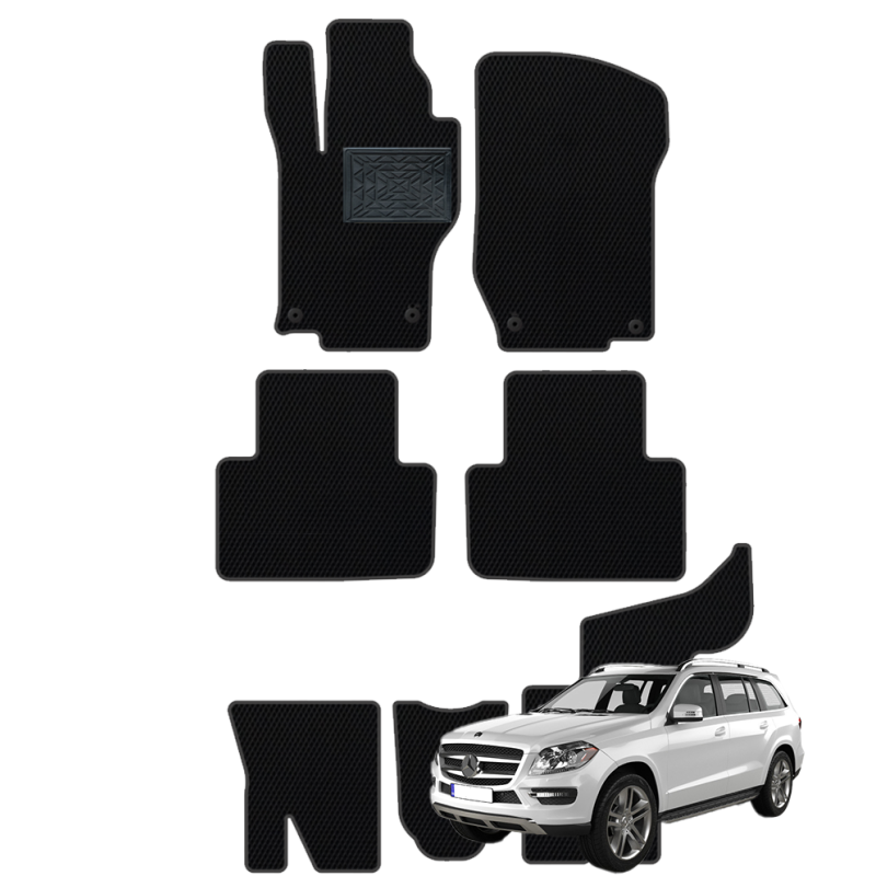 Mercedes-Benz GL (X164) 2006-2012 7 vietų polimeriniai EVA kilimėliai