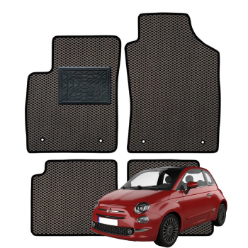 Fiat 500C nuo 2009m. polimeriniai EVA kilimėliai