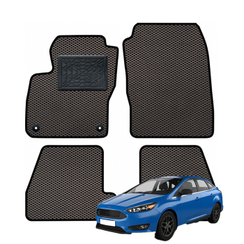 Ford Focus III sedanas 2011-2014 polimeriniai EVA kilimėliai