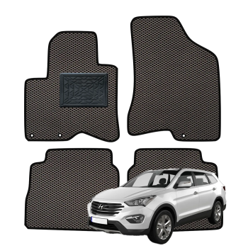 Hyundai Santa Fe II Facelift 2010-2012 polimeriniai EVA kilimėliai