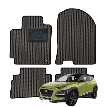 Hyundai Kona 2017–2023 (Benzinas/Dyzelis) polimeriniai EVA kilimėliai