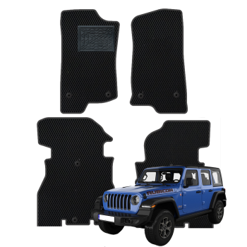 Jeep Wrangler Rubicon Unlimited nuo 2017m. polimeriniai EVA kilimėliai